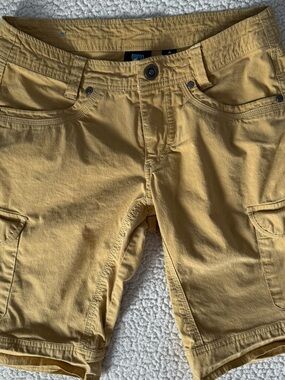 Kuhl Women's Cargo Shorts in Mustard Yellow